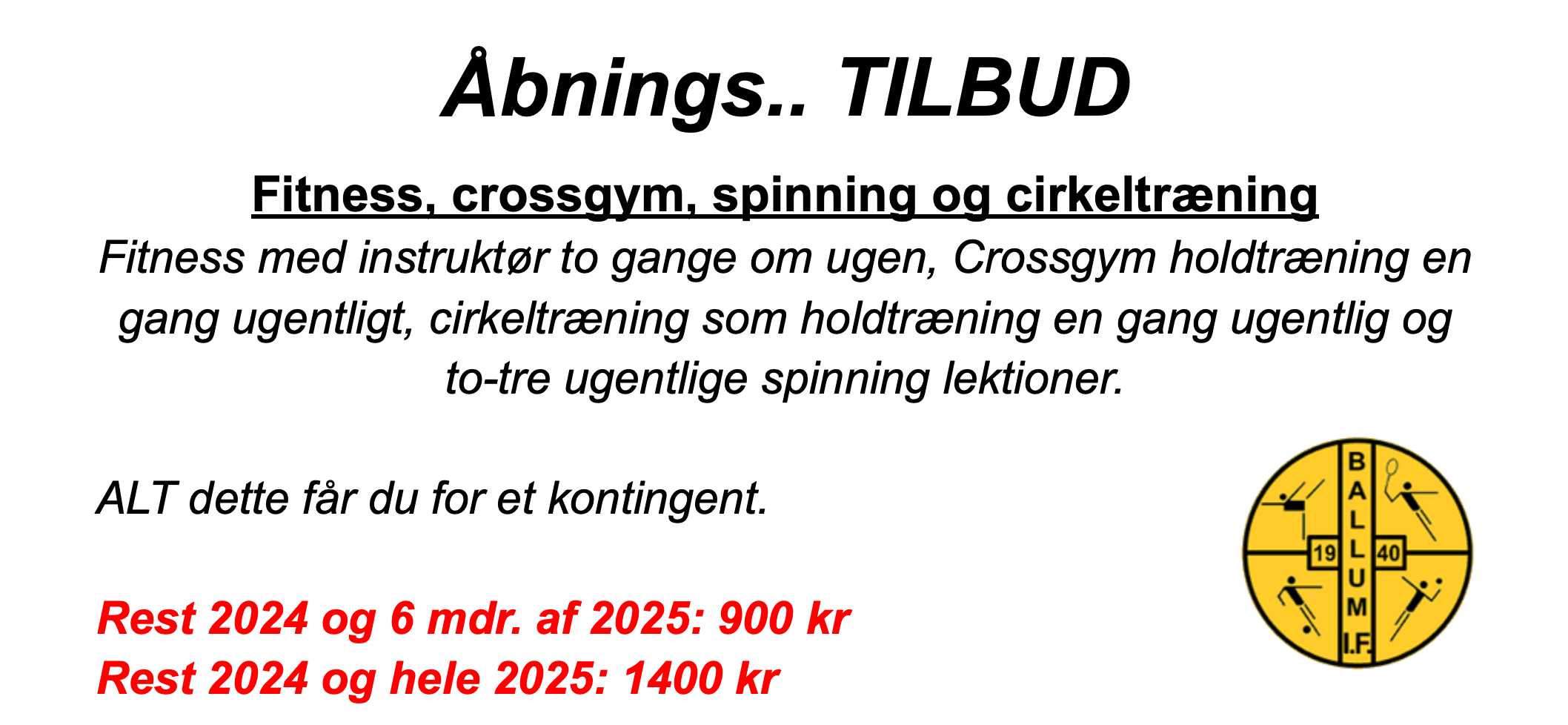 Åbnings tilbud 29.9 frem til midnat!