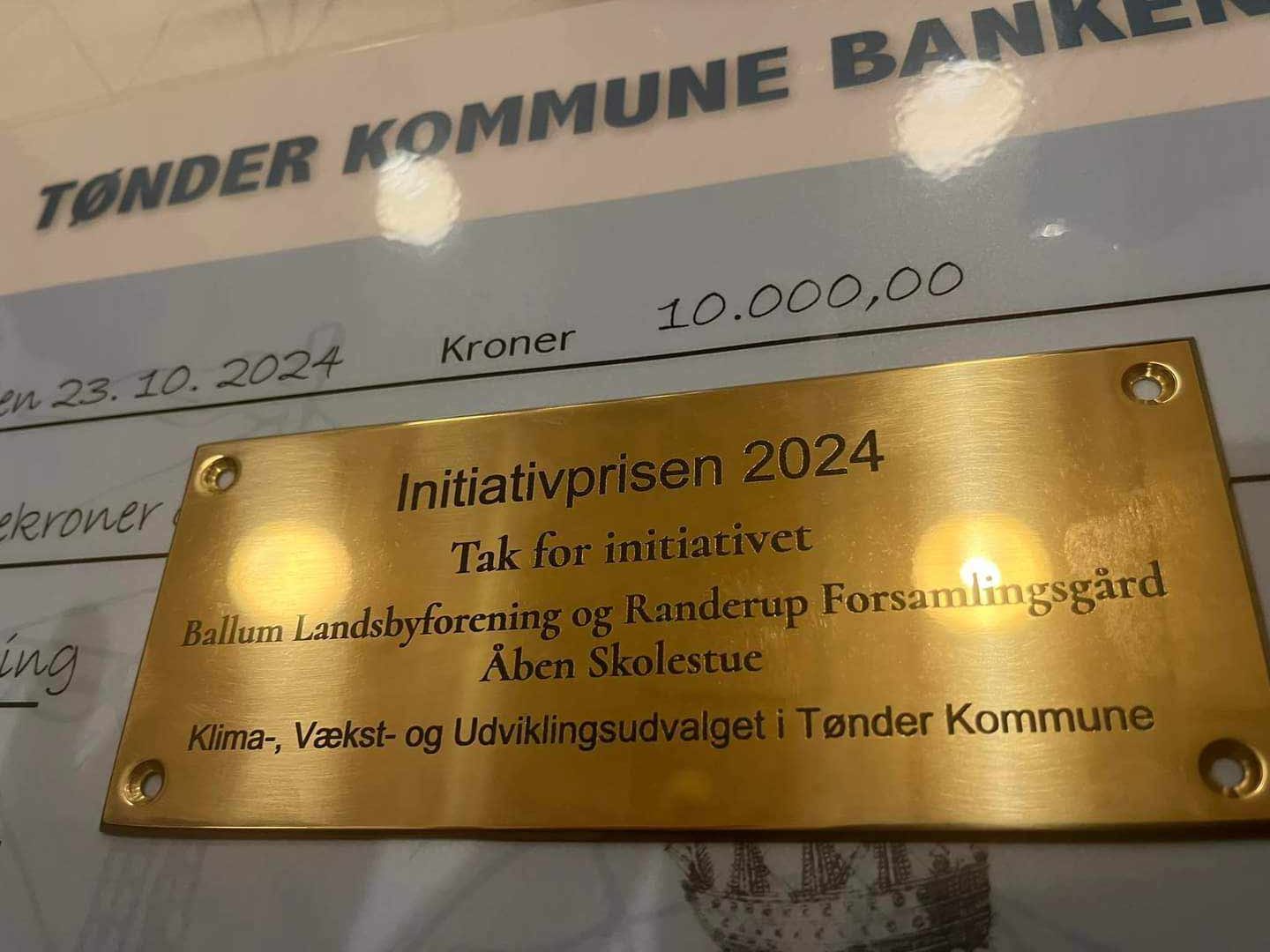 Prisuddeling til Ballum Landsbyforening og Randerup forsamlingsgaard.